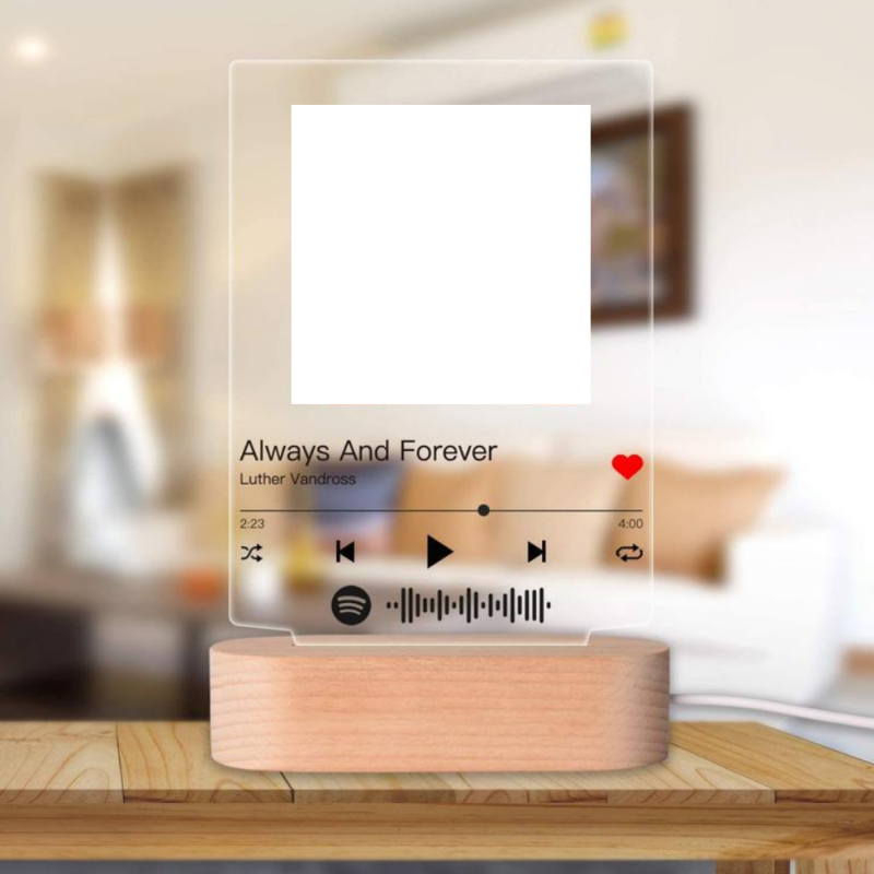 Customizable Photo Music Album Cover Night Light Carved Name Song Photo Frame Customizable Photo Music Album Cover Night Light Carved Name Song Photo Frame